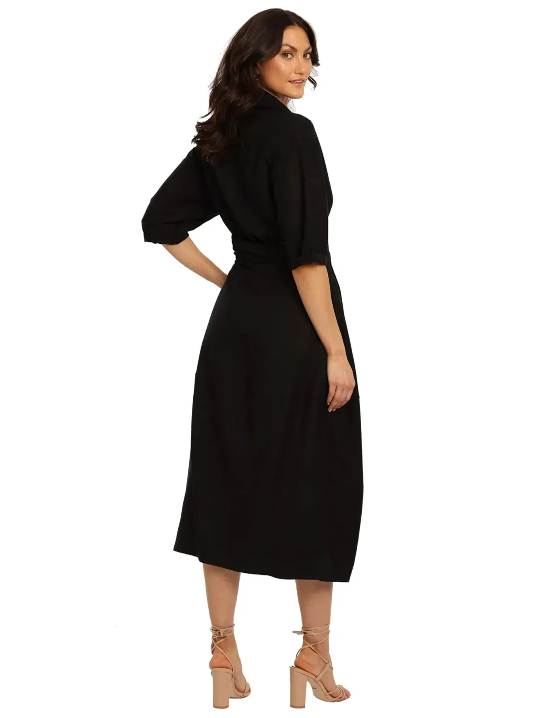 Camilla and Marc Marina Midi Dress Black Size AU 12 for rent on The Volte - main image