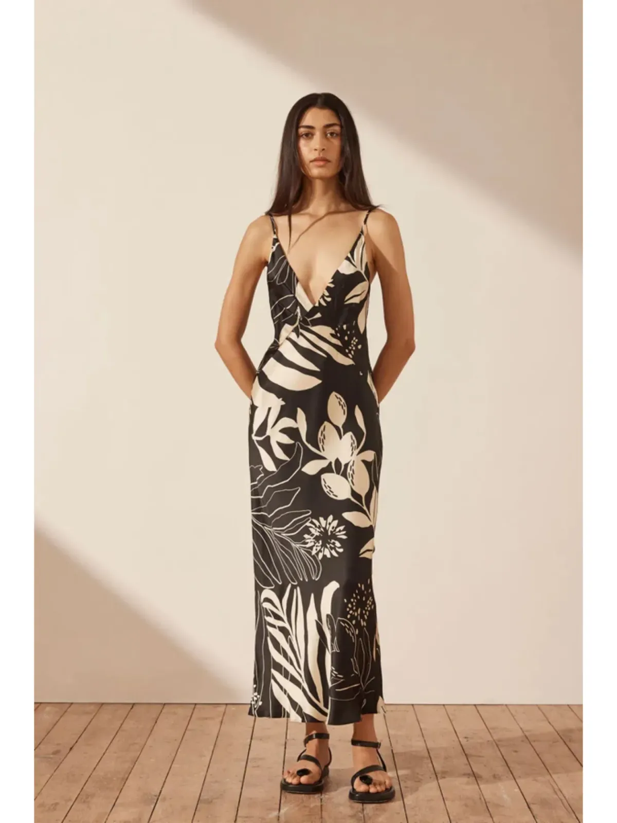 Shona Joy Silk Midi Dress in Capri Size AU 10 - Image 1