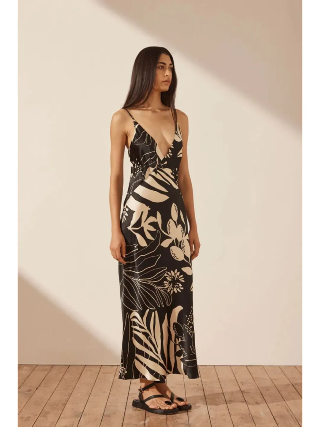 Shona Joy Silk Midi Dress in Capri Size AU 10 for rent on The Volte - main image
