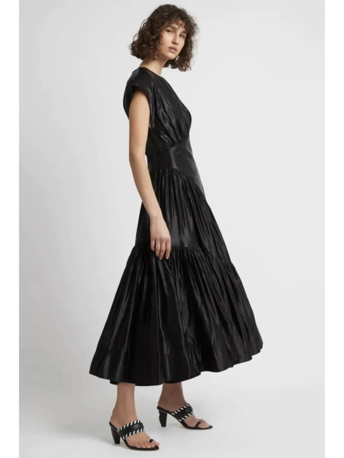 Aje Serendipity Reflection Midi Dress in Black Size AU 16 - Image 2
