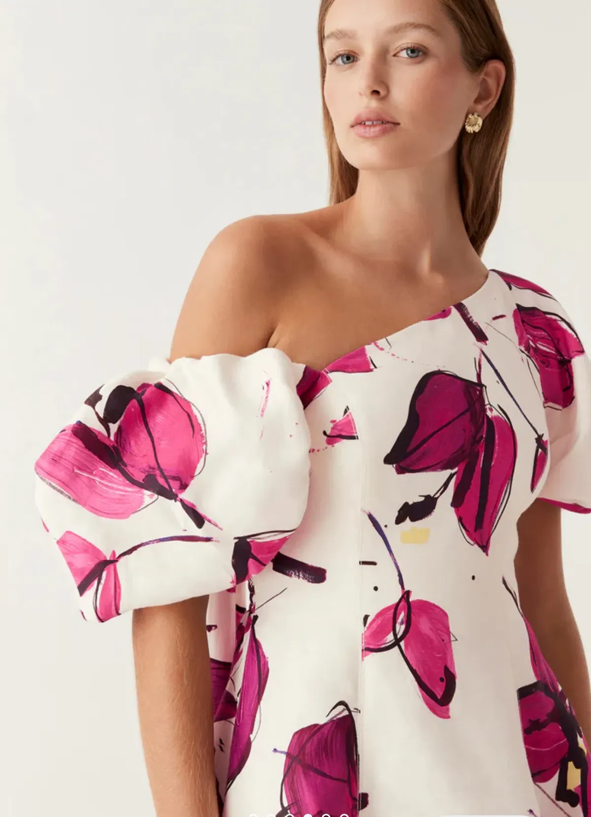 Aje Tulip Sleeve Midi Dress Falling Florals Size AU 8 - Image 3