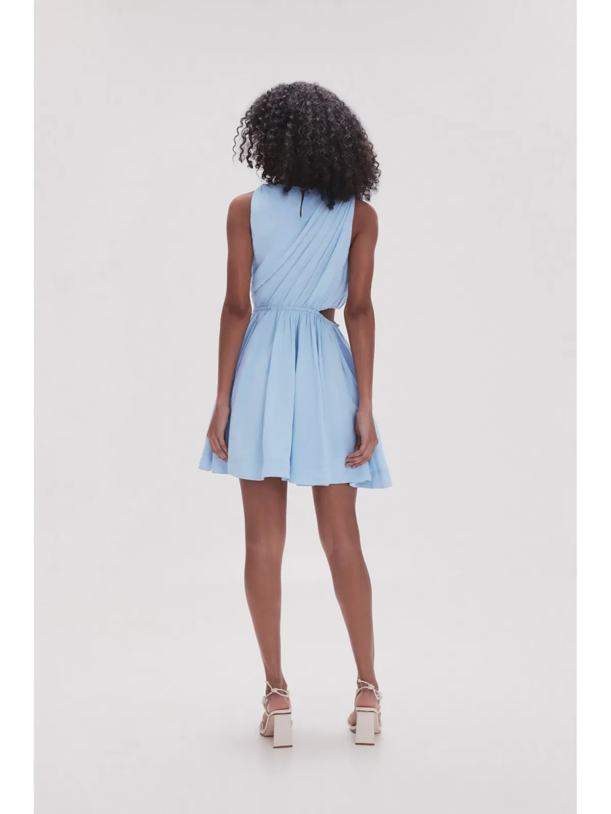 Aje Abbey Twisted Mini Dress in Light Sky Blue Size AU 8 - Image 3