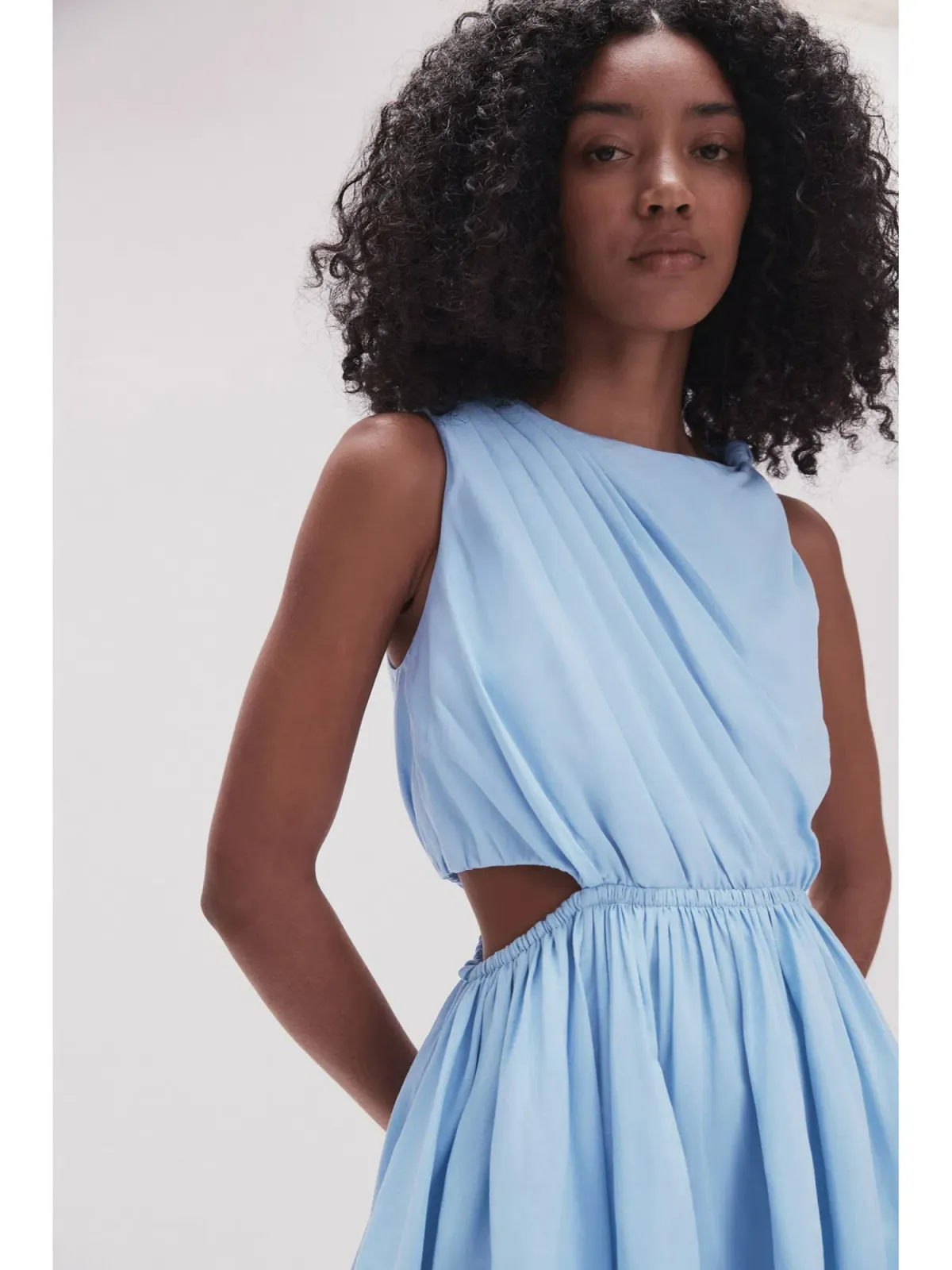 Aje Abbey Twisted Mini Dress in Light Sky Blue Size AU 8 - Image 2