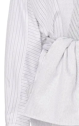 Acler Lincoln Style Dress Grey Striped Size AU 6 for rent on The Volte - image 2