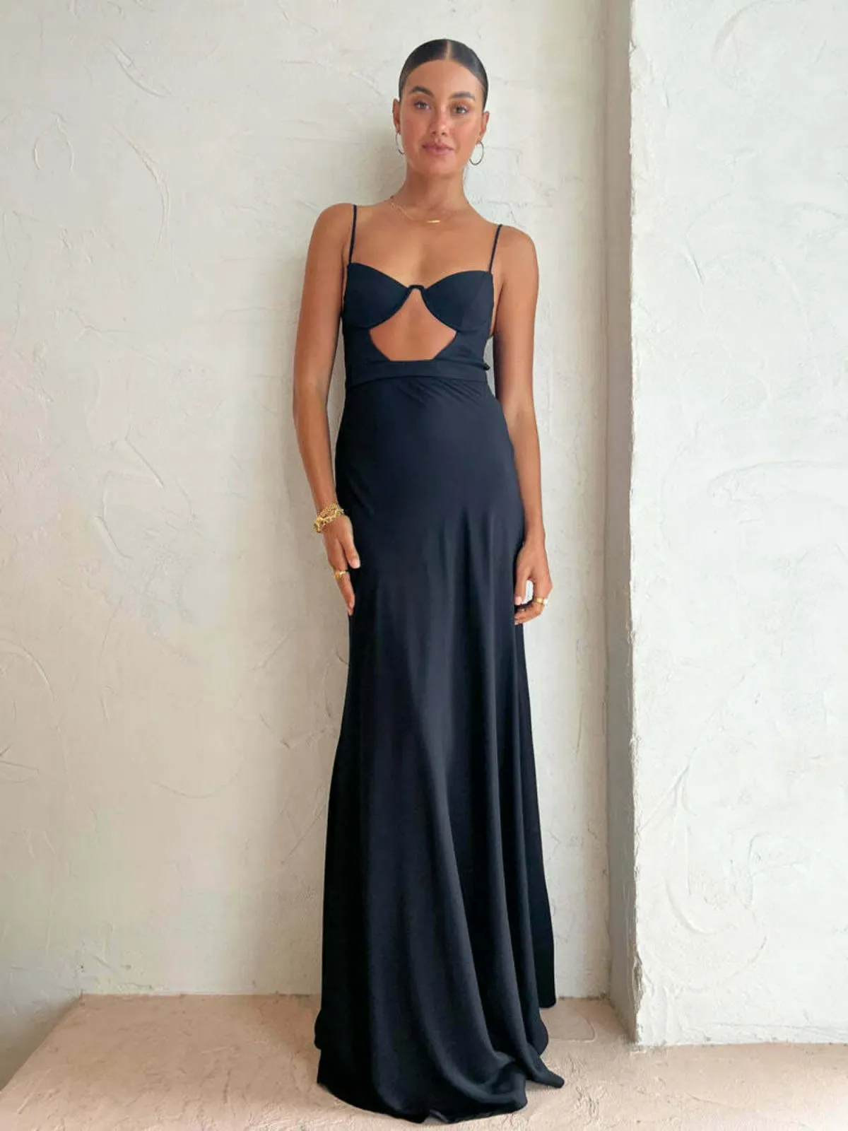 By Johnny Diandra Maxi Dress Black Size AU 6 - Image 1