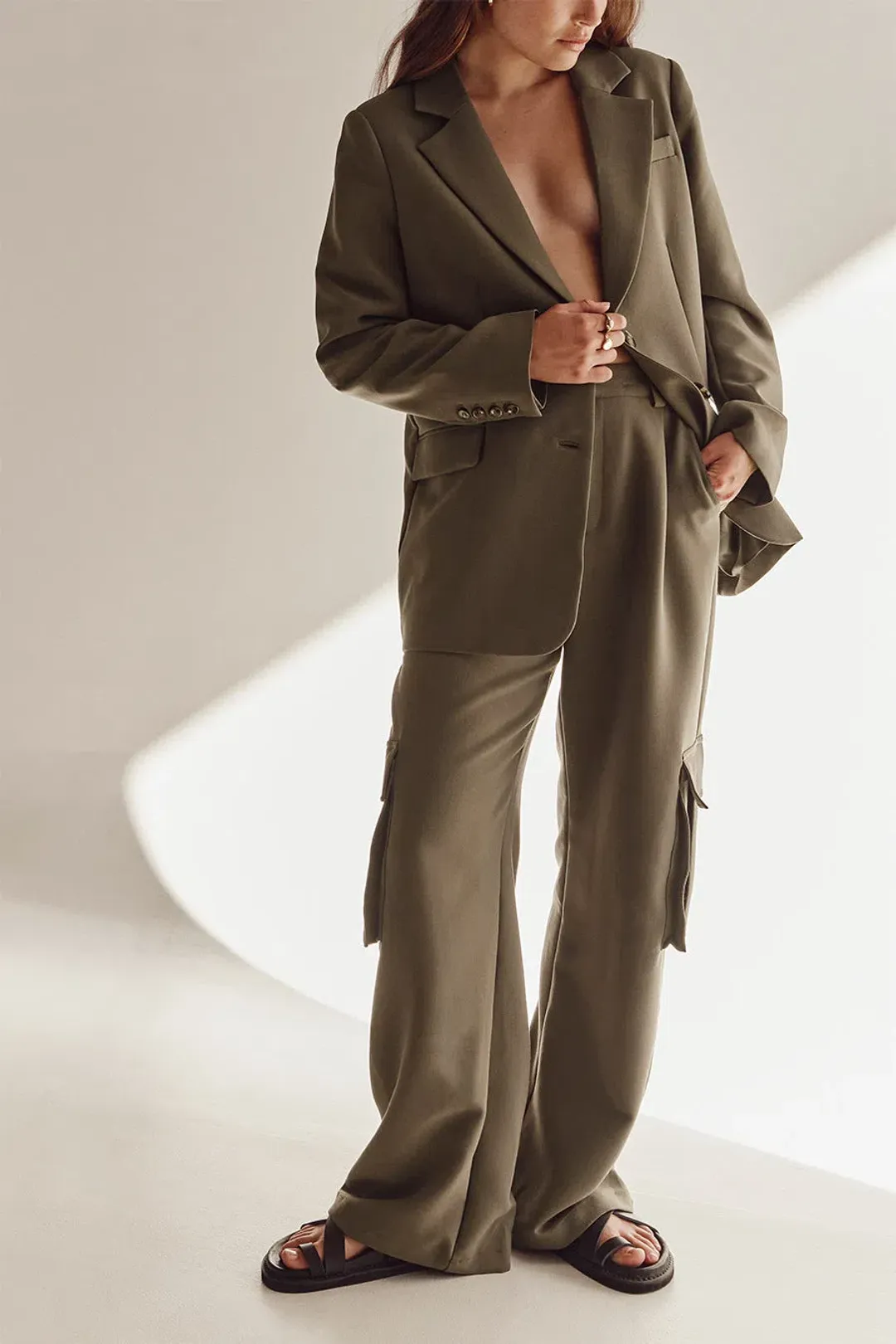 DISSH Willa Petrol Two-Piece Suit Green Size 10 for rent on The Volte - main image