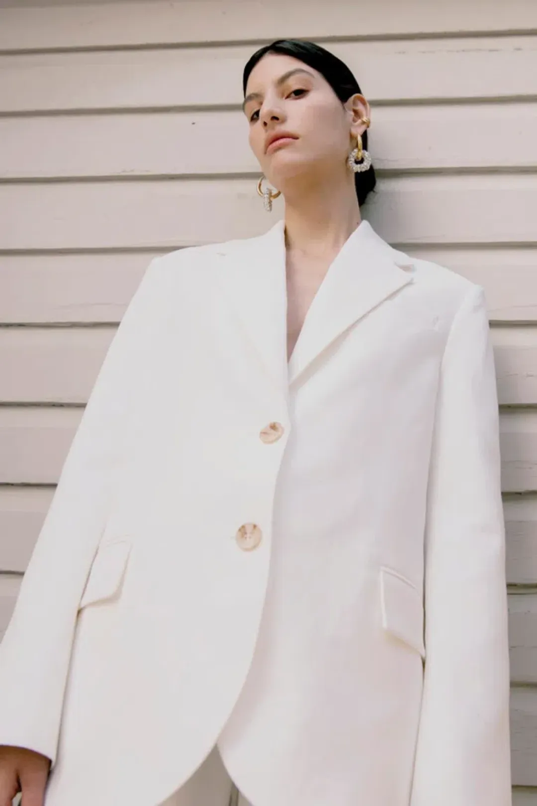 Camilla & Marc Raleigh Two-Piece Suit Cream Size 10 for rent on The Volte - main image