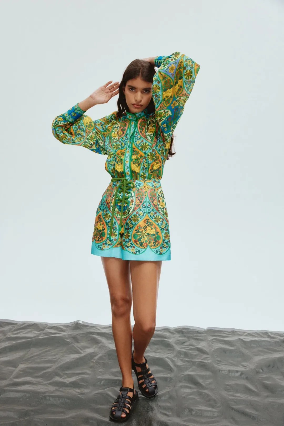 Alemais Sofie Blouse & Short Multi Floral Size AU 8 for rent on The Volte - main image