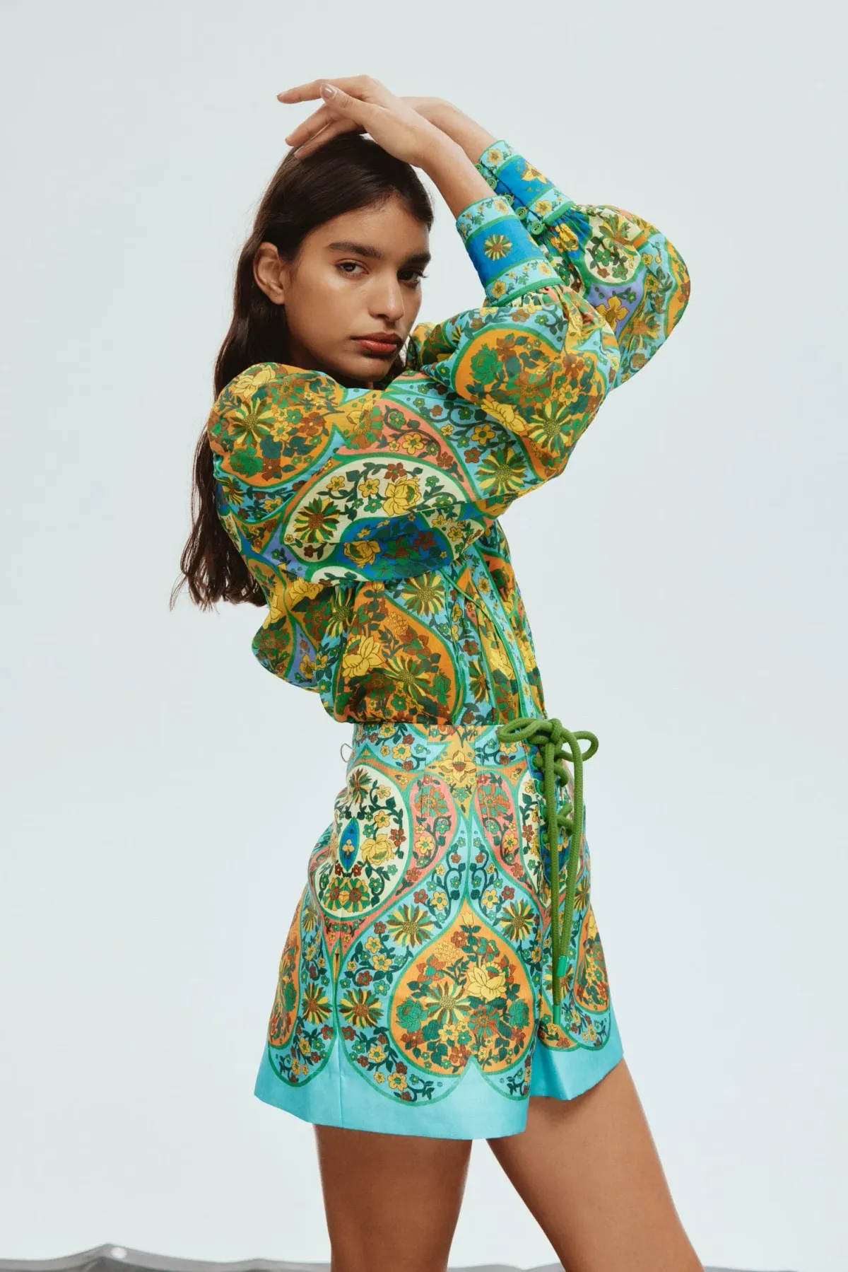 Alemais Sofie Blouse & Short Multi Floral Size AU 8 - Image 3