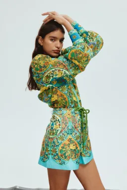 Alemais Sofie Blouse & Short Multi Floral Size AU 8 for rent on The Volte - image 3