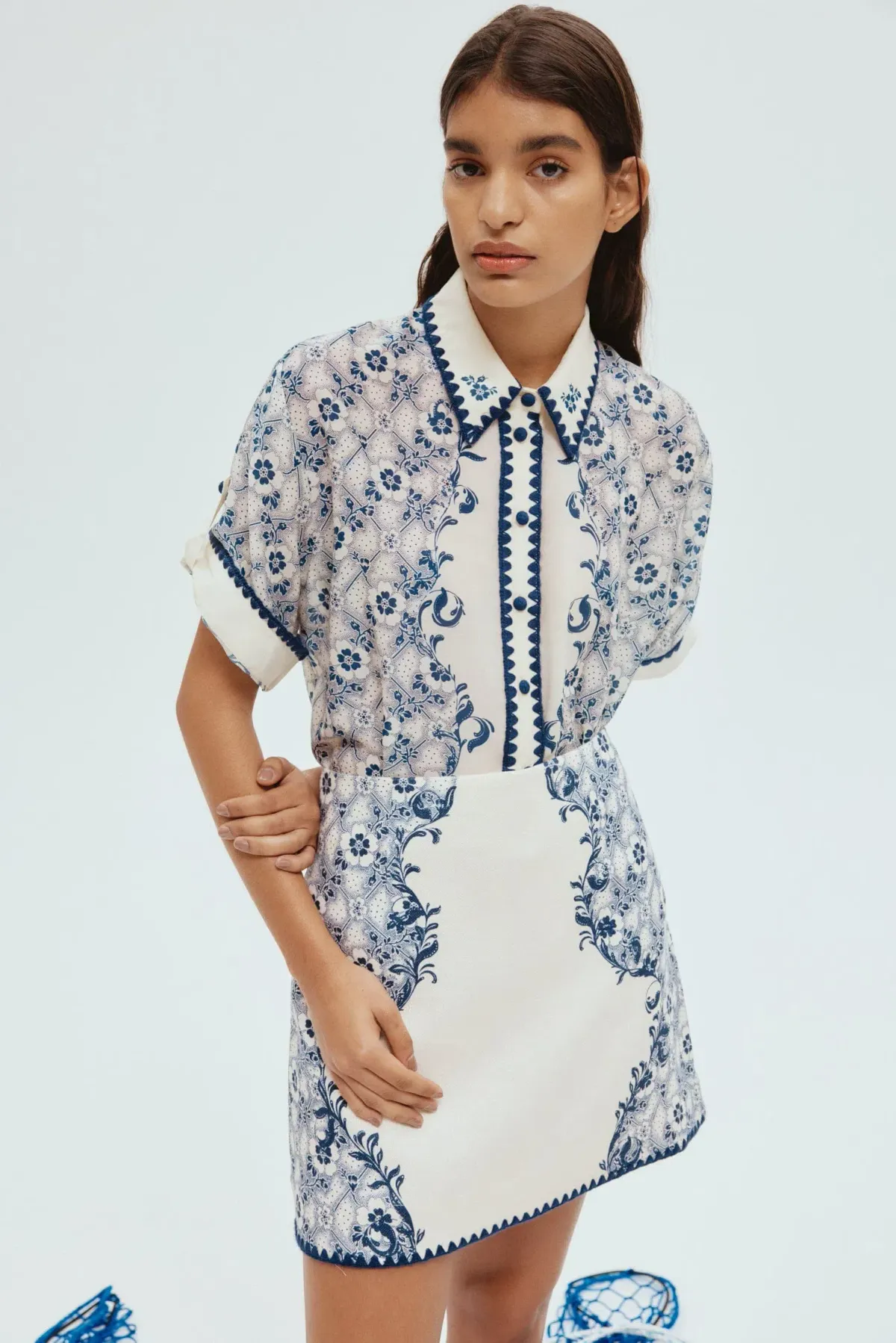 Alemais Airlie Shirt and Mini Skirt Floral Size 8 - Image 4