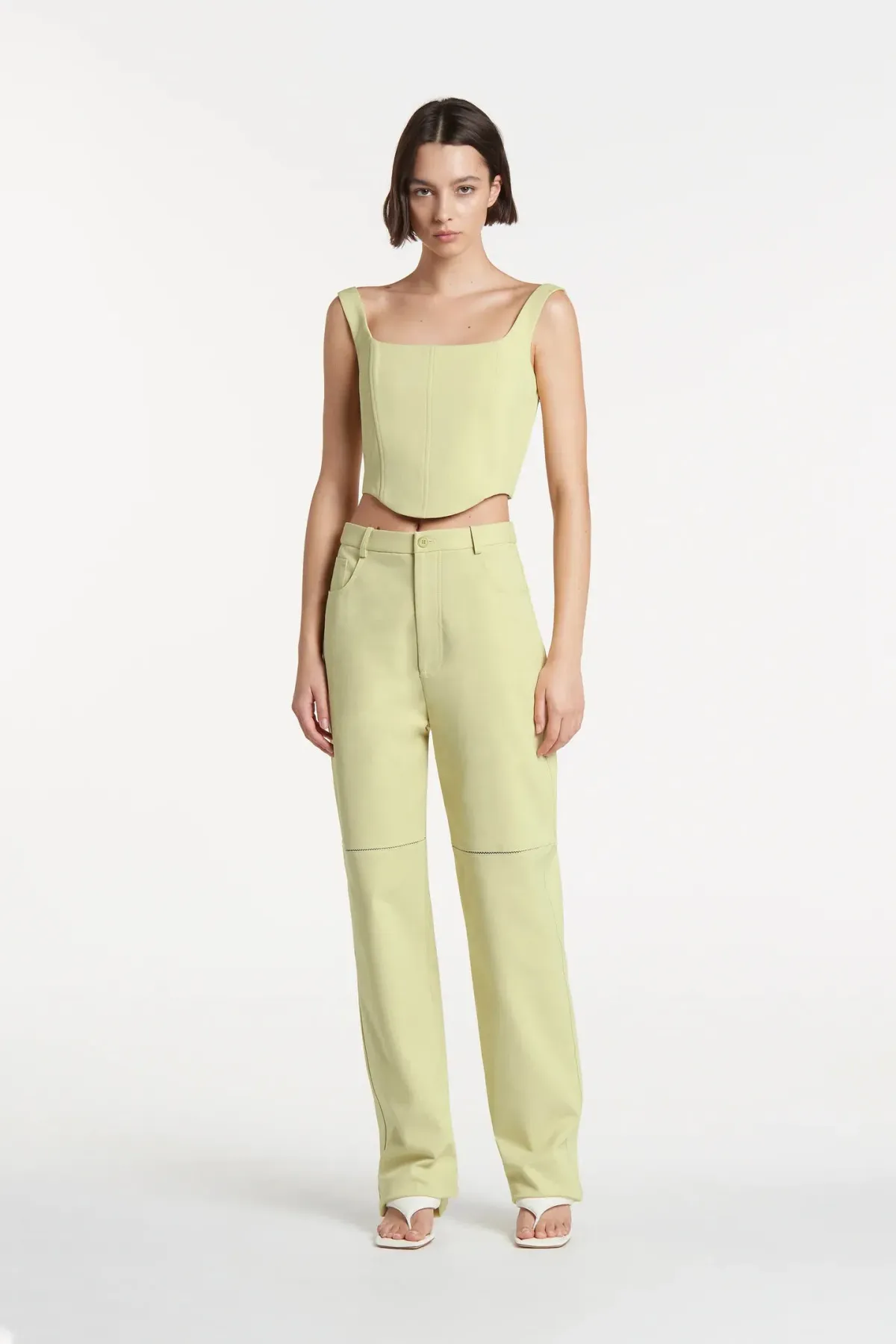 Sir the Label Set - Esther Structured Bodice & Pants Set in Pistachio Size 1 / AU 8 - Image 1