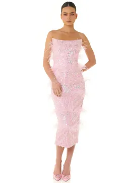 Eliya The Label Madelyn Midi Dress Pink Size S / AU 8 for rent on The Volte - image 1