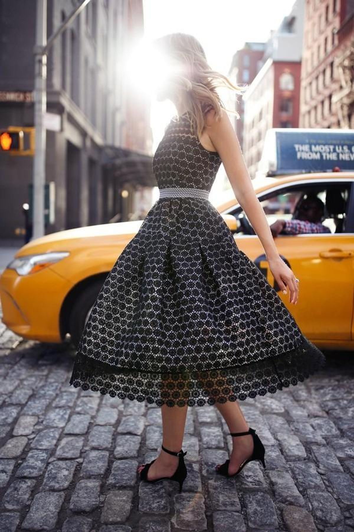 Maje Black Lace Ring Dress for rent on The Volte - main image