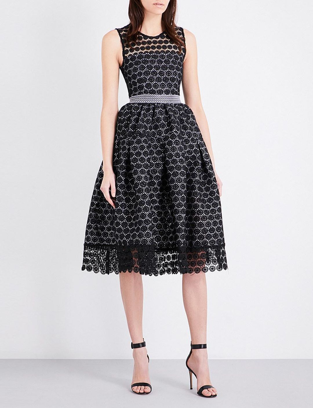 Maje Black Lace Ring Dress for rent on The Volte - main image
