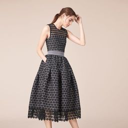 Maje Black Lace Ring Dress for rent on The Volte - image 2