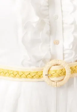 Zimmermann Amelie Frill Cropped Ruffled Linen Jumpsuit White Size 1 / AU 10 for rent on The Volte - image 6