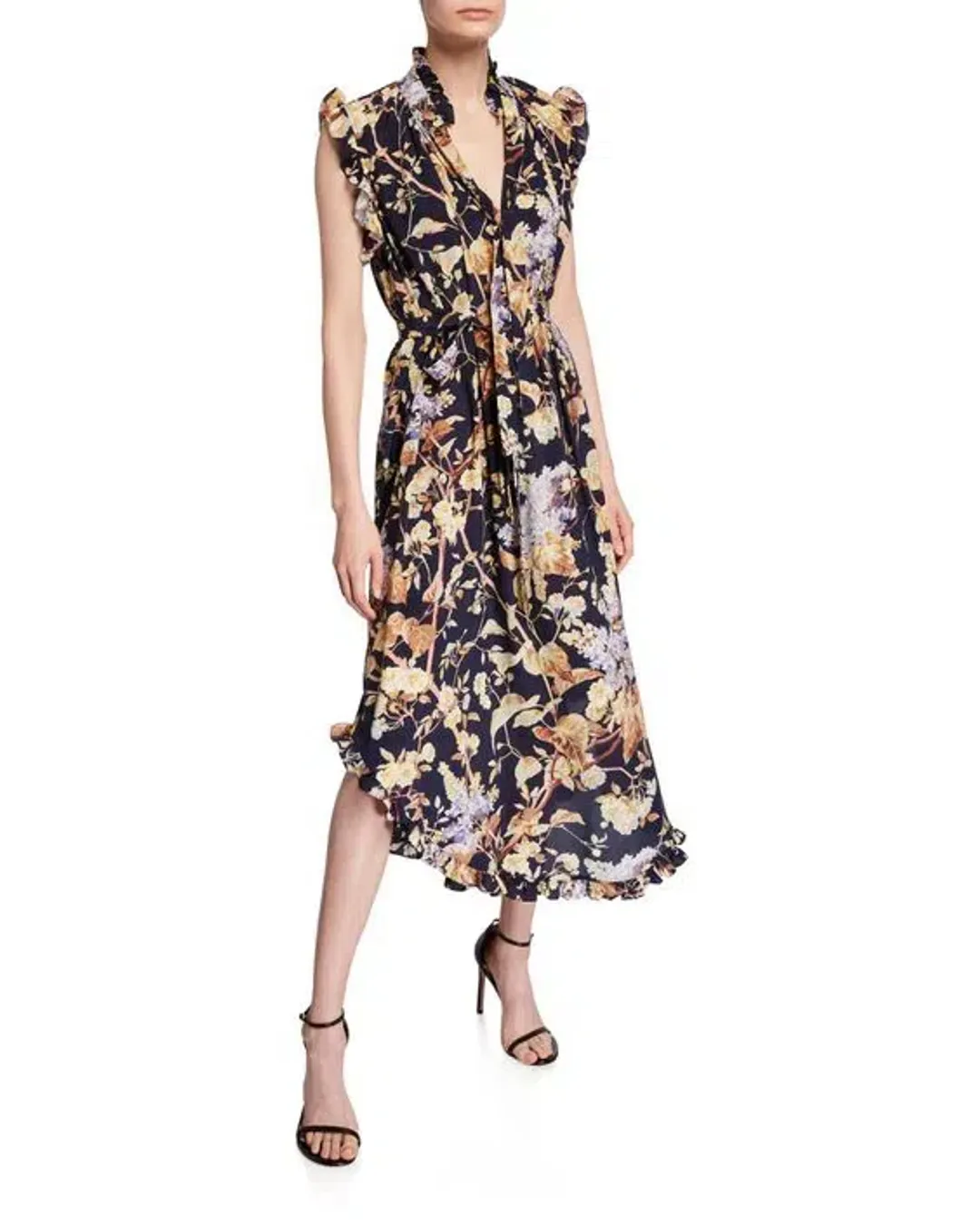 Zimmermann Sabotage Midi Dress Floral Size 1 / AU 10 for rent on The Volte - main image