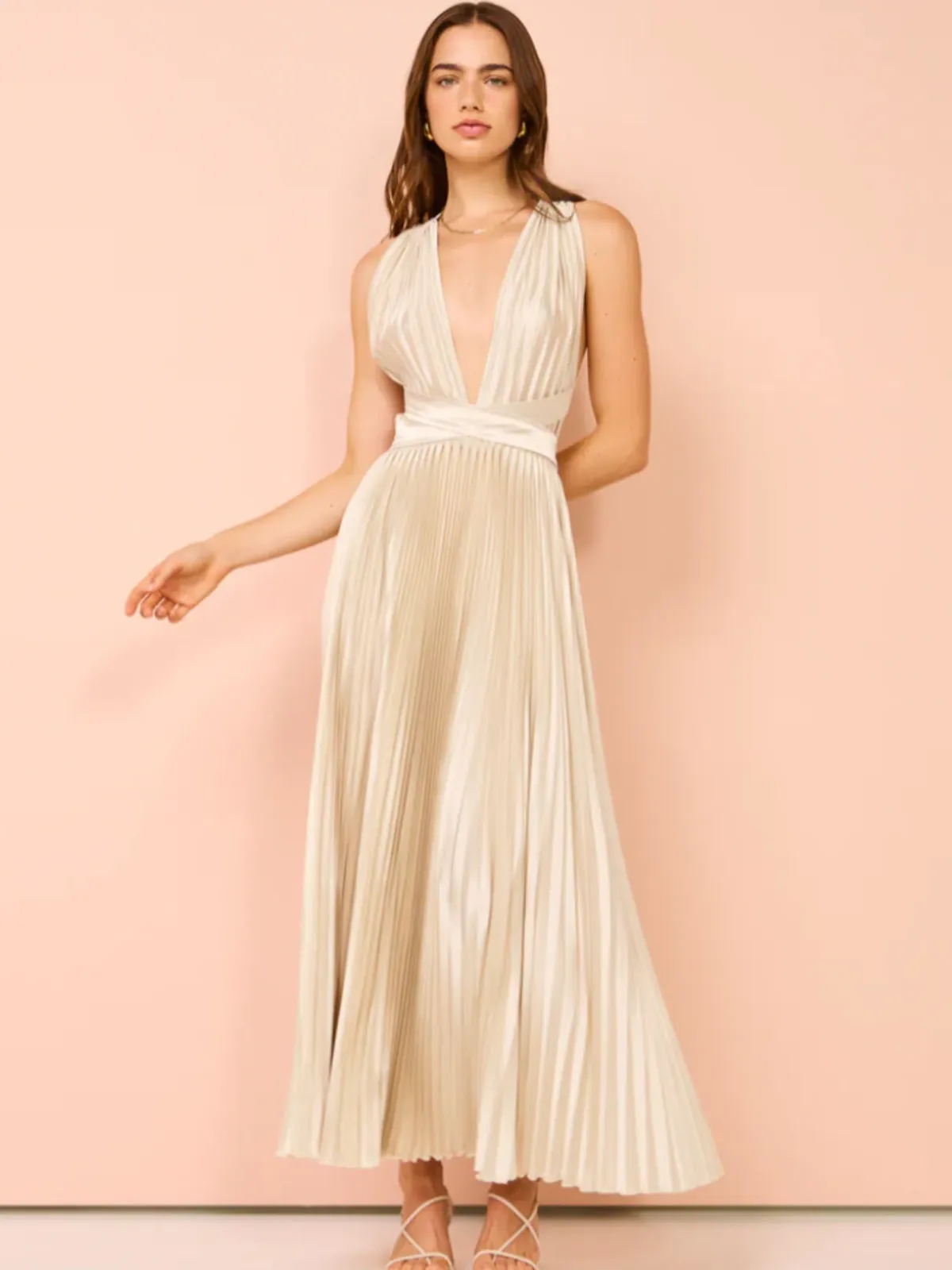 L'Idee Moderniste Gown Champagne Size AU 6 - Image 13