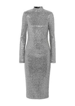 Rebecca Vallance Andree Sequined Dress Silver Size AU 6 for rent on The Volte - image 2
