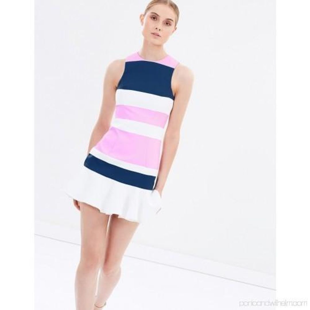 By Johnny Colour Block Mini Dress Multi Size 10 for rent on The Volte - main image