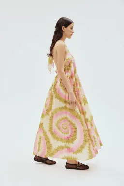 Alemais Flash Tie Neck Midi Dress in Multi Size AU 12 for rent on The Volte - image 4