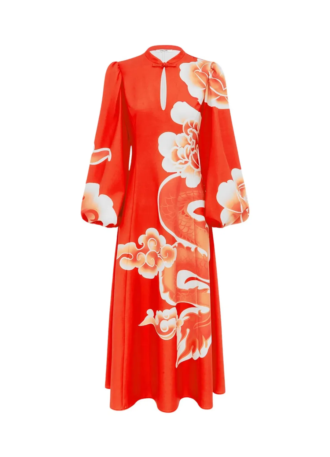 Leo Lin Janelle Midi Dress Imperial Print Size AU 10 for rent on The Volte - main image