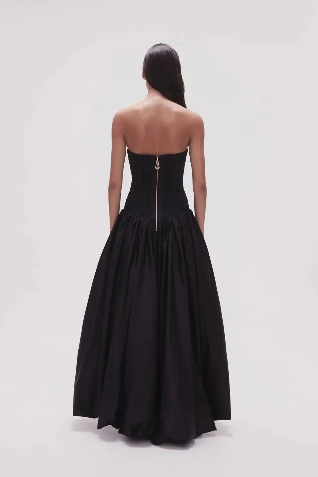 Aje Violette Bubble Hem Maxi Dress Black Size AU 8 for rent on The Volte - main image