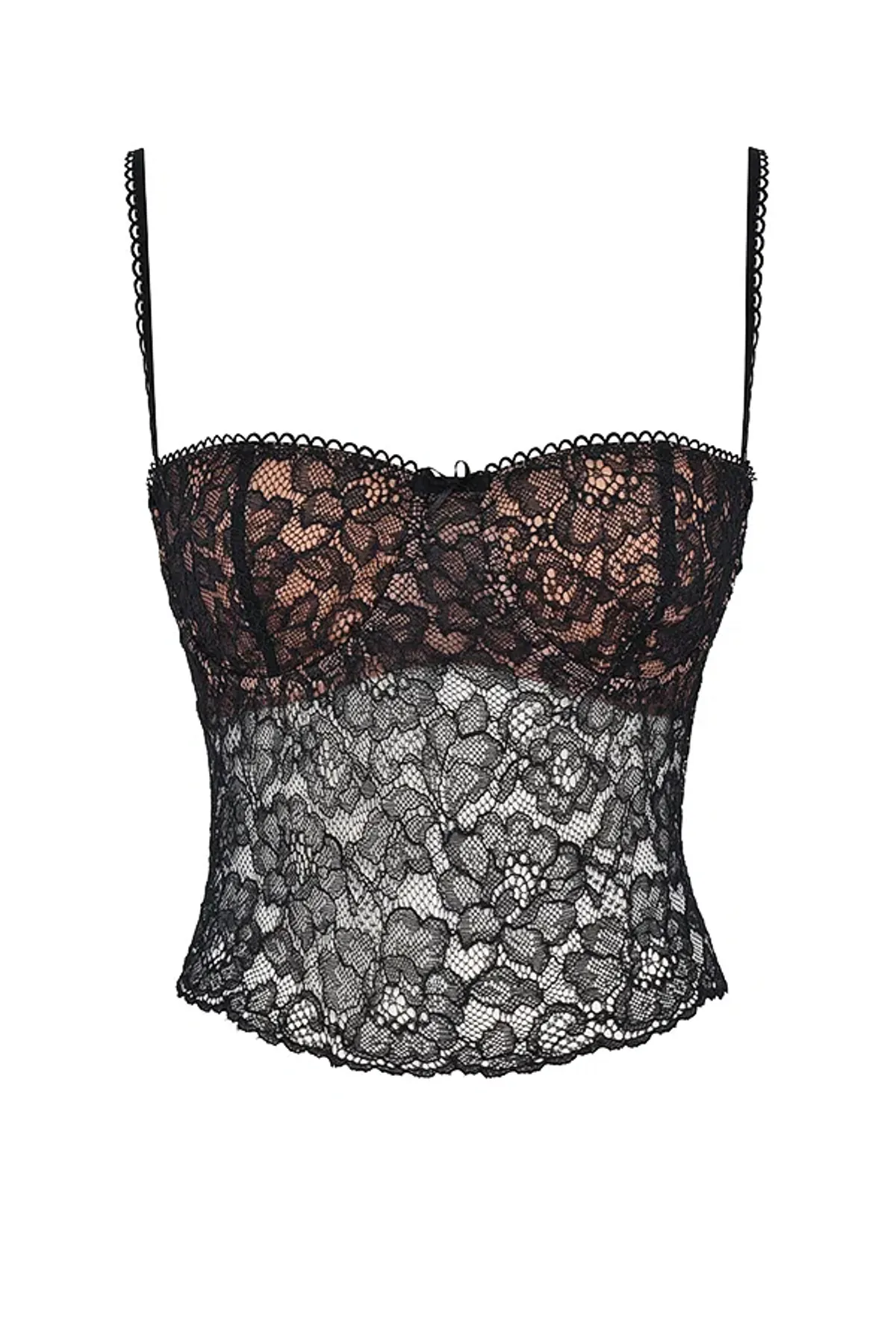 House Of CB Jacinta Black Lace Cami Top in Black Size AU 6 - Image 5