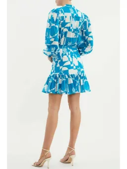 Rebecca Vallance Ibiza Mini Dress Print Size AU 8 for rent on The Volte - image 4