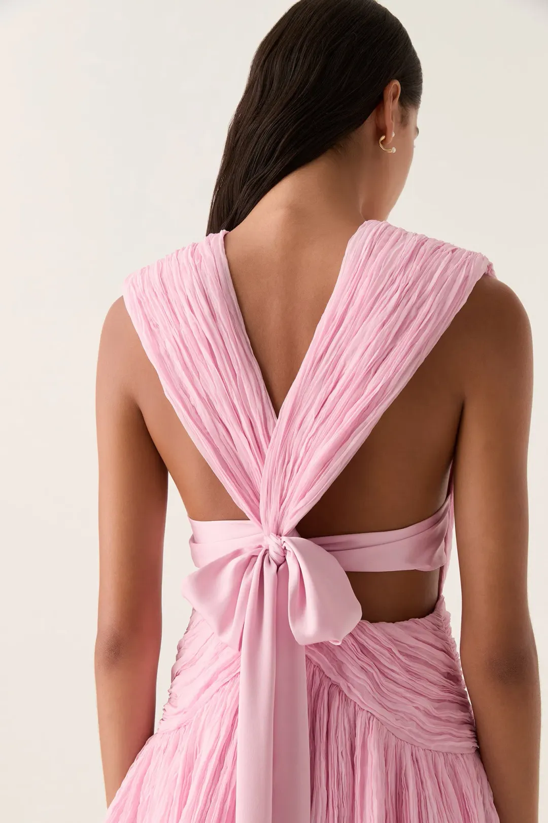 Aje Escapist Mini Dress Flash Pink Size 12 for rent on The Volte - main image