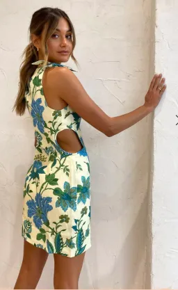 Sir the Label Alexandre Cut Out Mini Dress Marguerite Floral Print Size 4 for rent on The Volte - image 4