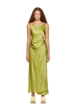 Acne Studio Wrap Satin Dress Green Size 8 for rent on The Volte - image 1
