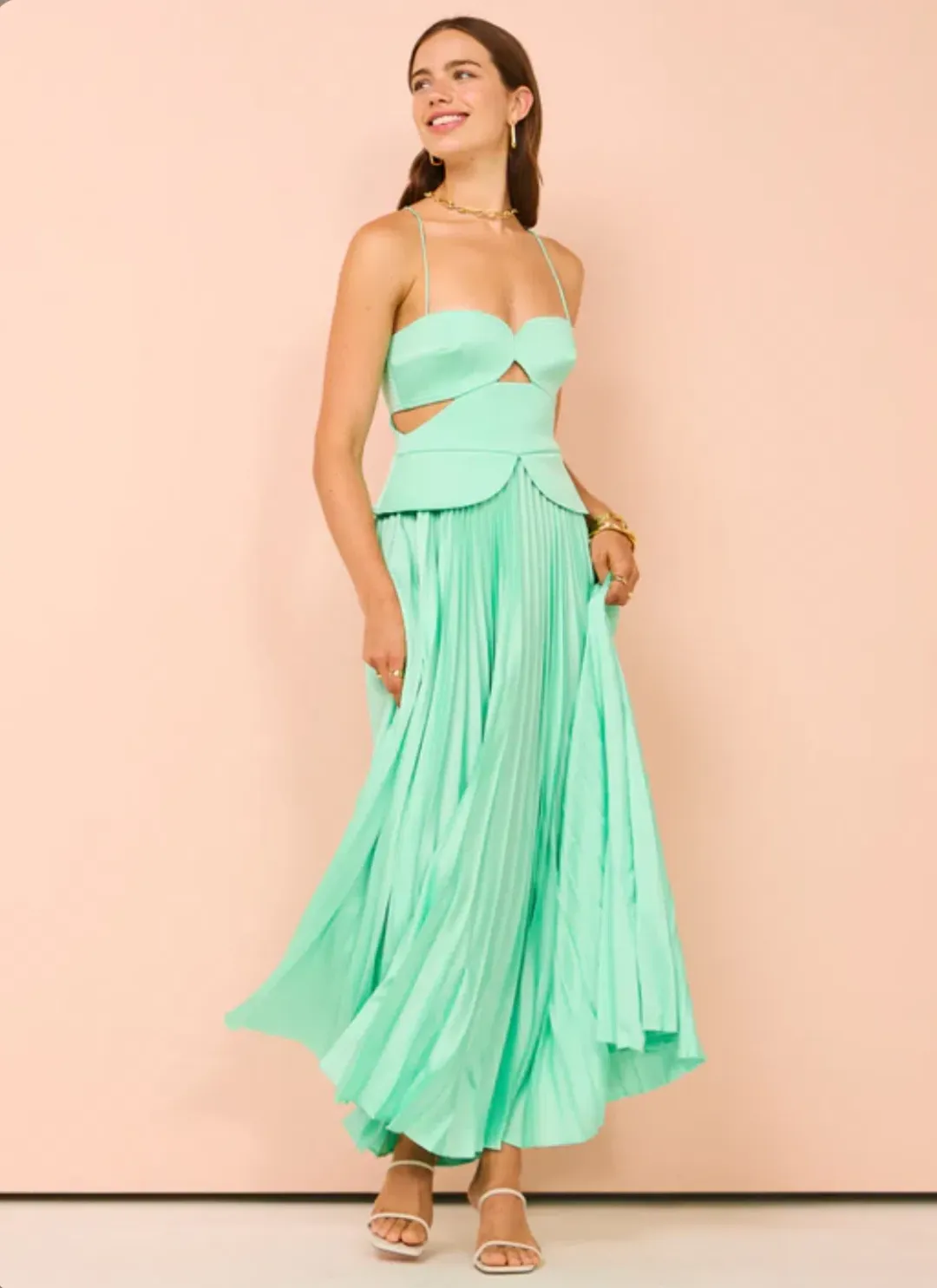 Acler Atholton Midi Dress in Arctic Mint Size 6 for rent on The Volte - main image