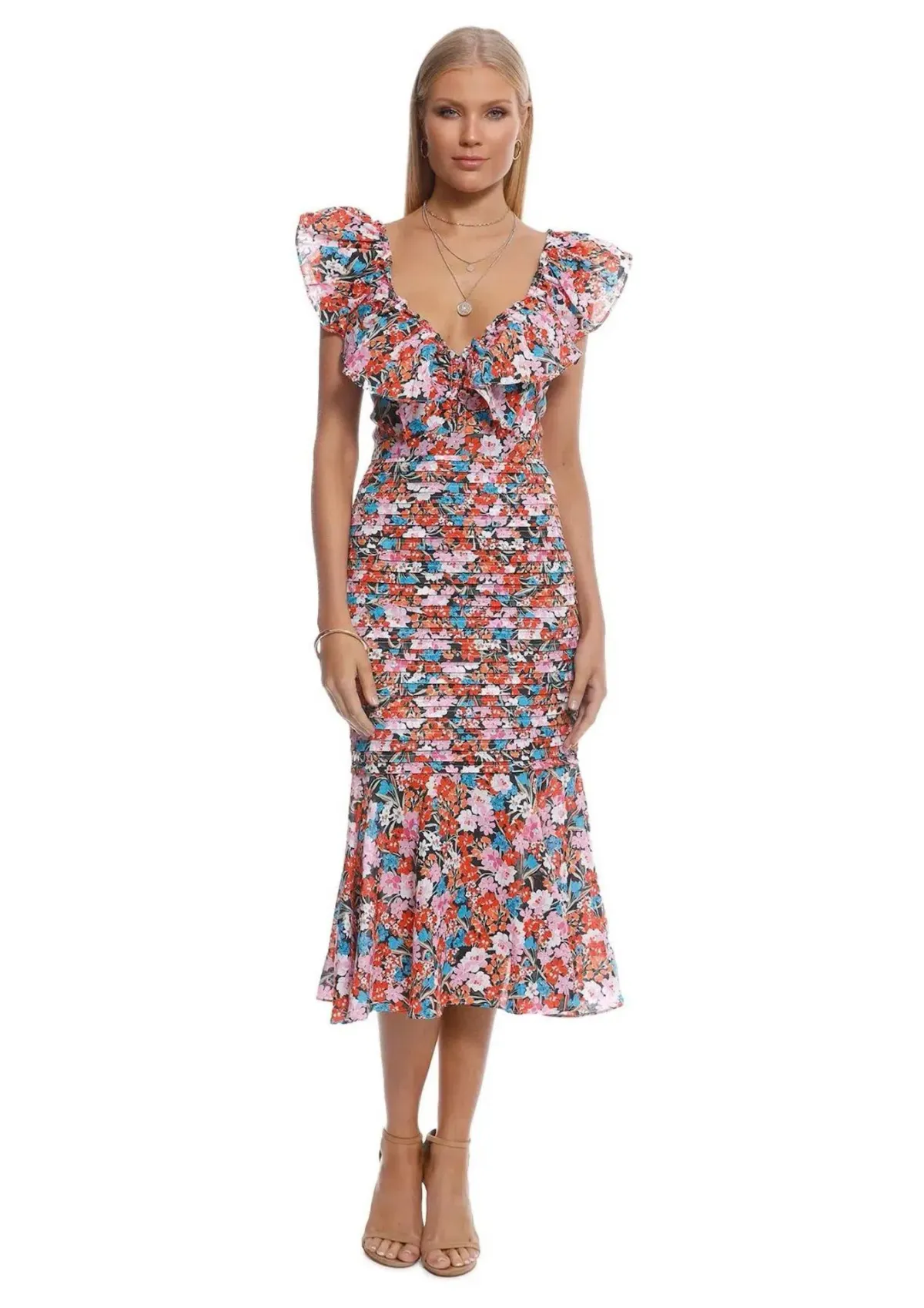 Talulah Cloud Nine Midi Dress Floral Size 6 - Image 1
