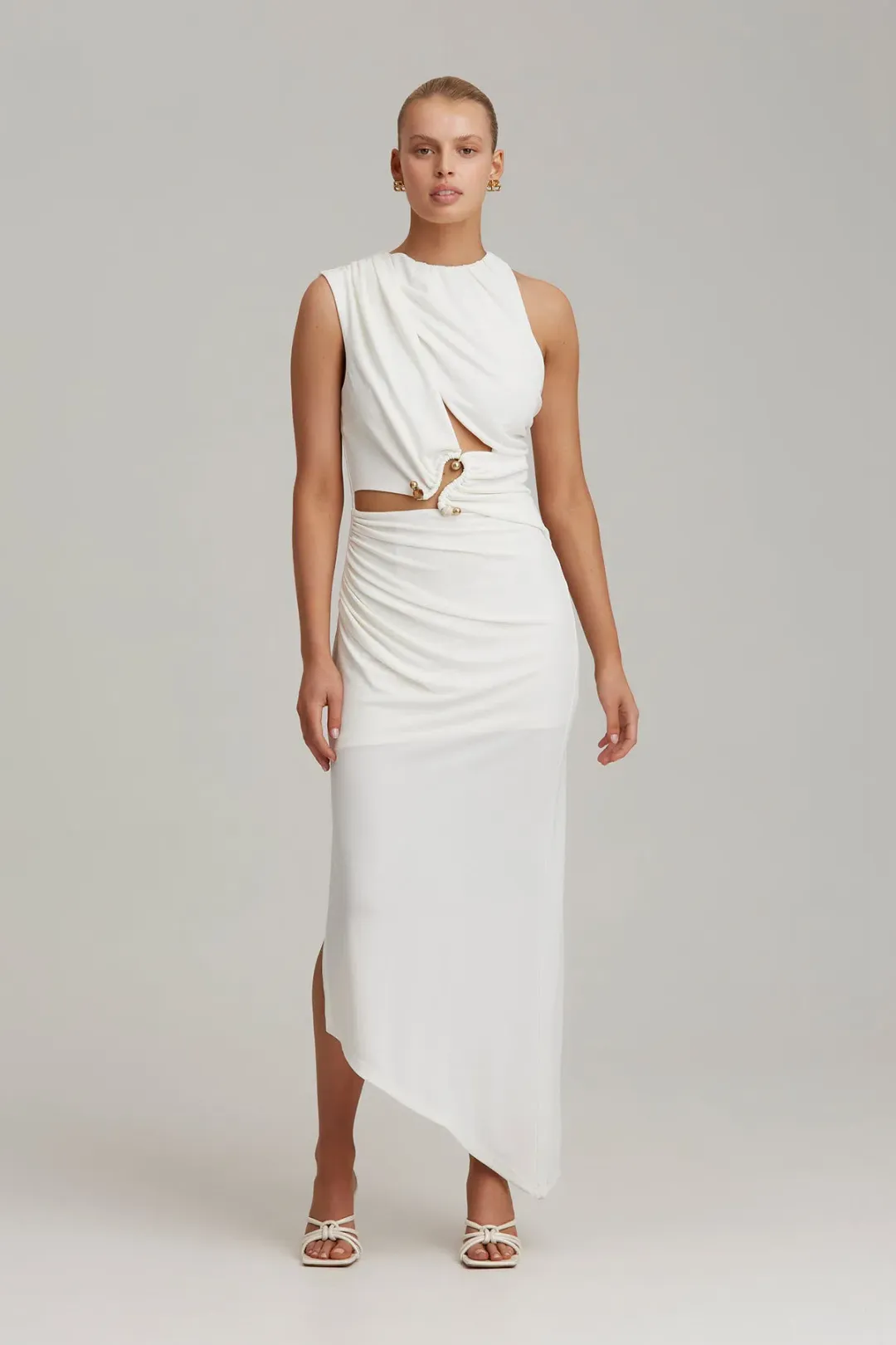 C/MEO Collective Entropy Dress White Size 8 for rent on The Volte - main image