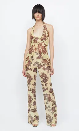 Bec & Bridge Malibu Bay Halter in Size 8 and Priya Pant in Size 10 Citrus Plum Floral for rent on The Volte - image 2