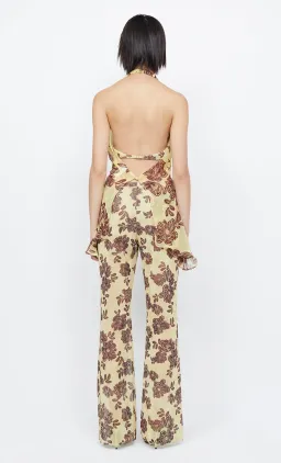 Bec & Bridge Malibu Bay Halter in Size 8 and Priya Pant in Size 10 Citrus Plum Floral for rent on The Volte - image 3