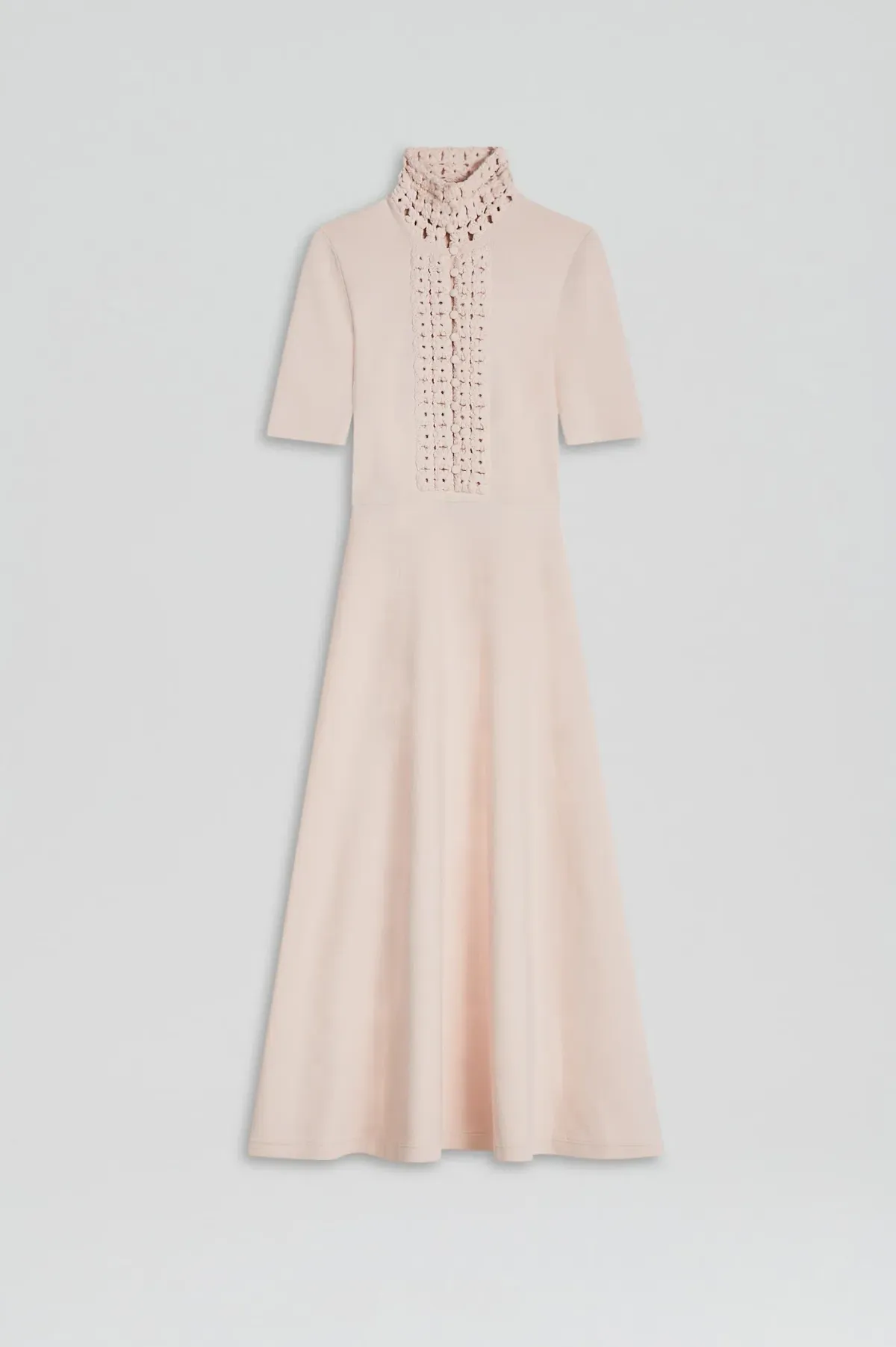Scanlan Theodore Crepe Knit Daisy Soft Dress Blush Size L/AU 12 - Image 5