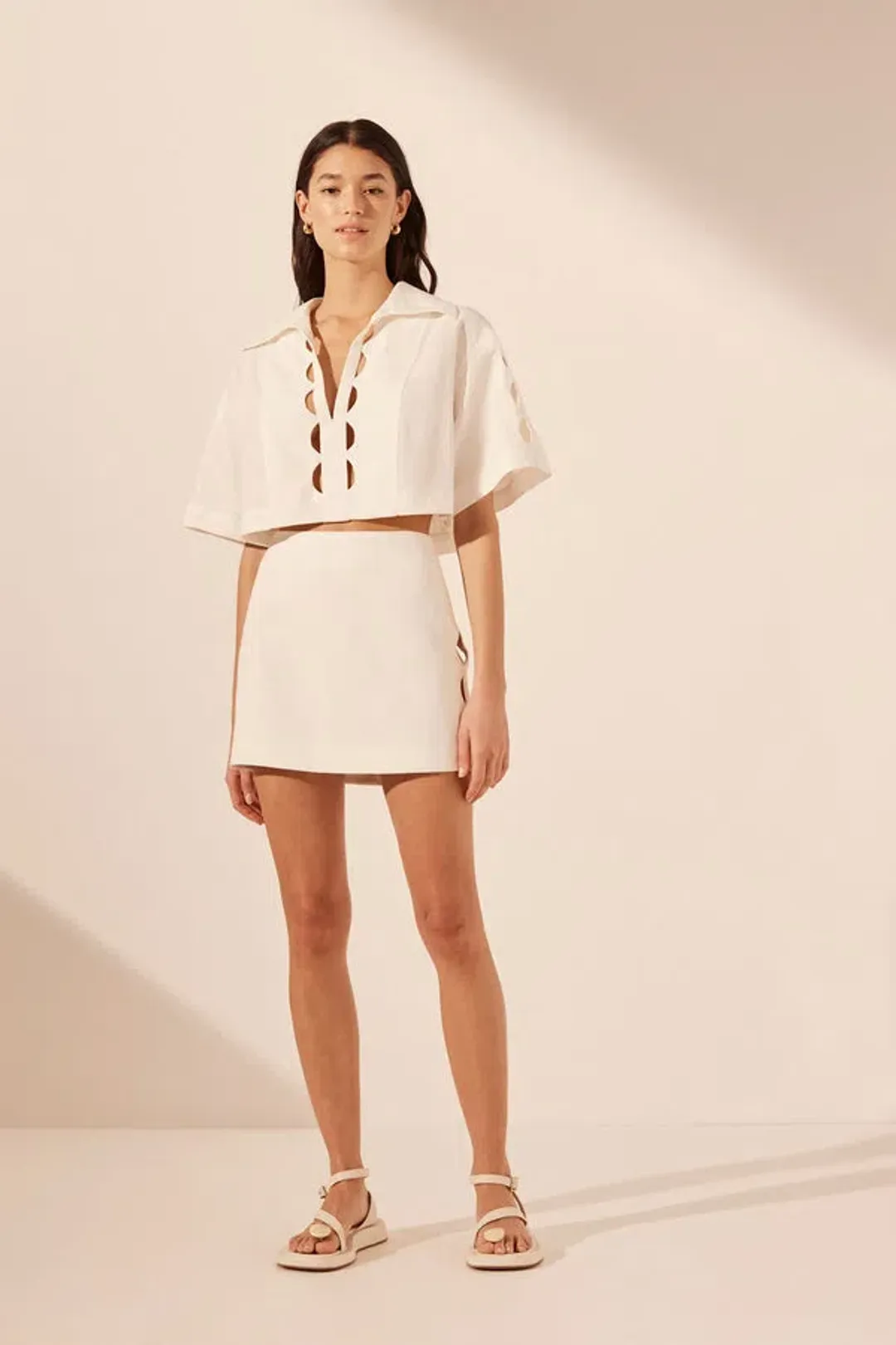 Shona Joy Julieta Scallop Set Cream Size 6 for rent on The Volte - main image