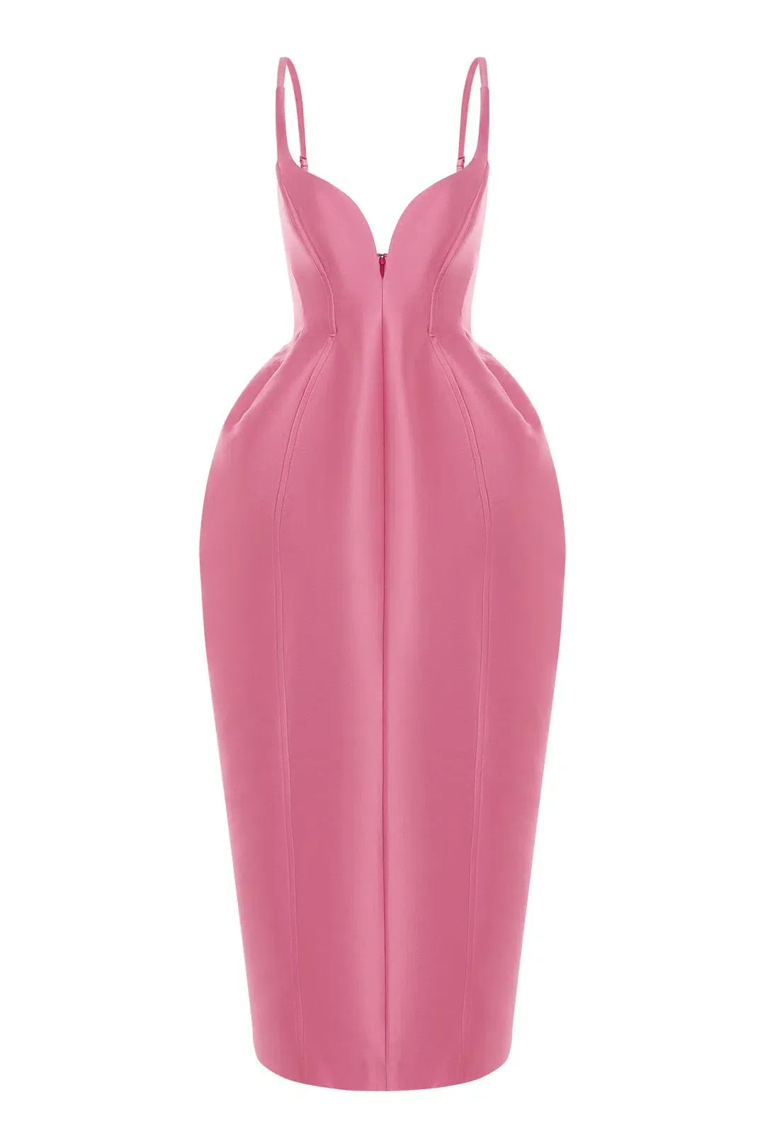 Alemais Priscilla Sculpt Midi Dress Pink Size 10 for rent on The Volte - main image