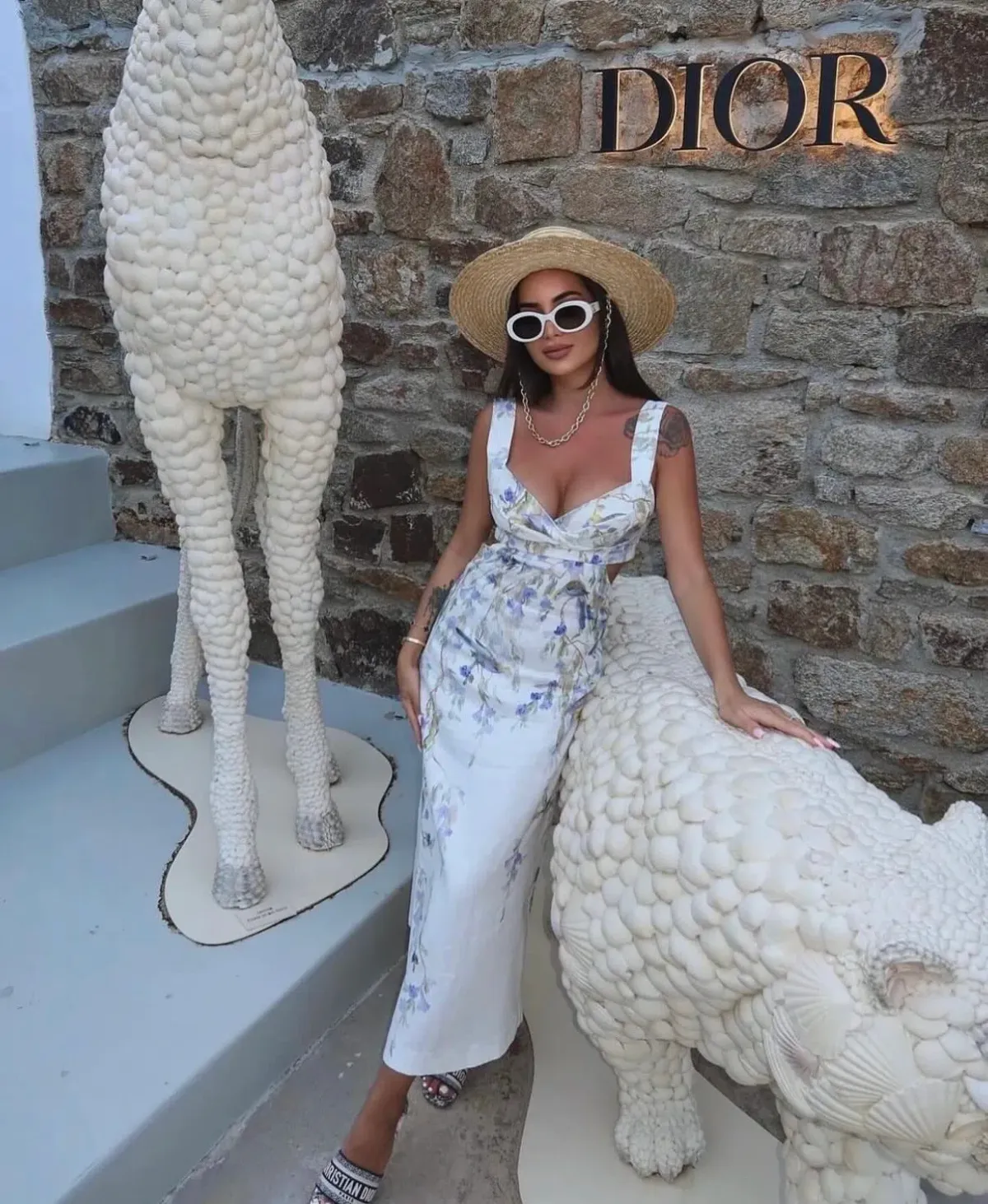 Zimmermann Natura Midi Dress Blue Birds Size 0 / AU 8 for rent on The Volte - main image