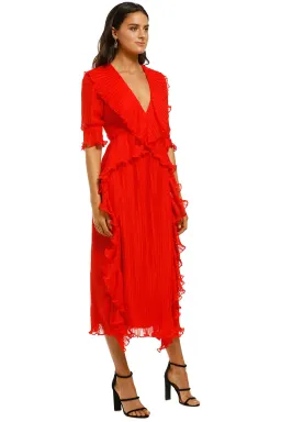 Talulah Sweet Sugar Midi Dress in Red Size 6 for rent on The Volte - image 2