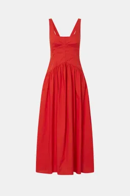 Oroton Poppy Tie Back Sundress Red Size 8 for rent on The Volte - image 3