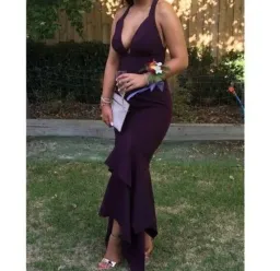 Sheike Barcelona Dress Burgundy Size 14 for rent on The Volte - image 3