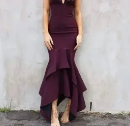 Sheike Barcelona Dress Burgundy Size 14 for rent on The Volte - image 2