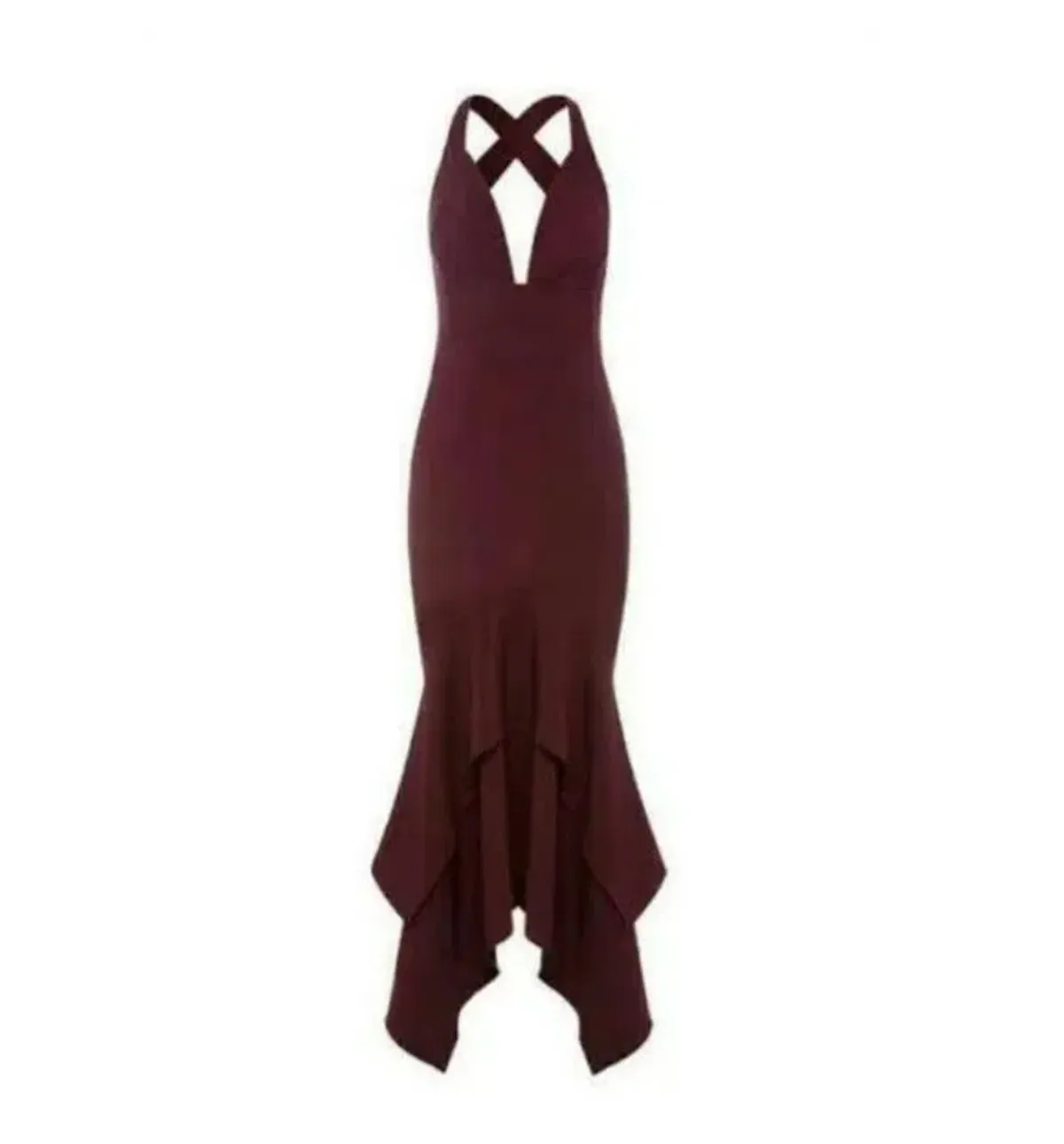 Sheike Barcelona Dress Burgundy Size 14 - Image 4
