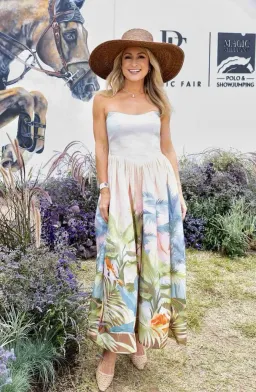 Leo Lin Melanie Bustier Midi Dress in Dreamscape Print Size 10 for rent on The Volte - image 1