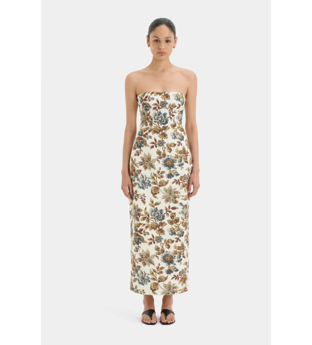 Sir the Label The Eleanora Column Midi Dress Viola Floral Print Size 2 / AU 10 for rent on The Volte - main image