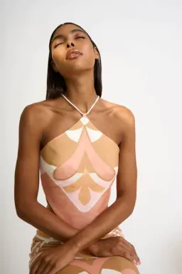 By Johnny Desert Blooms Set in Pink Tan Multi Size Small / AU 10 for rent on The Volte - image 2